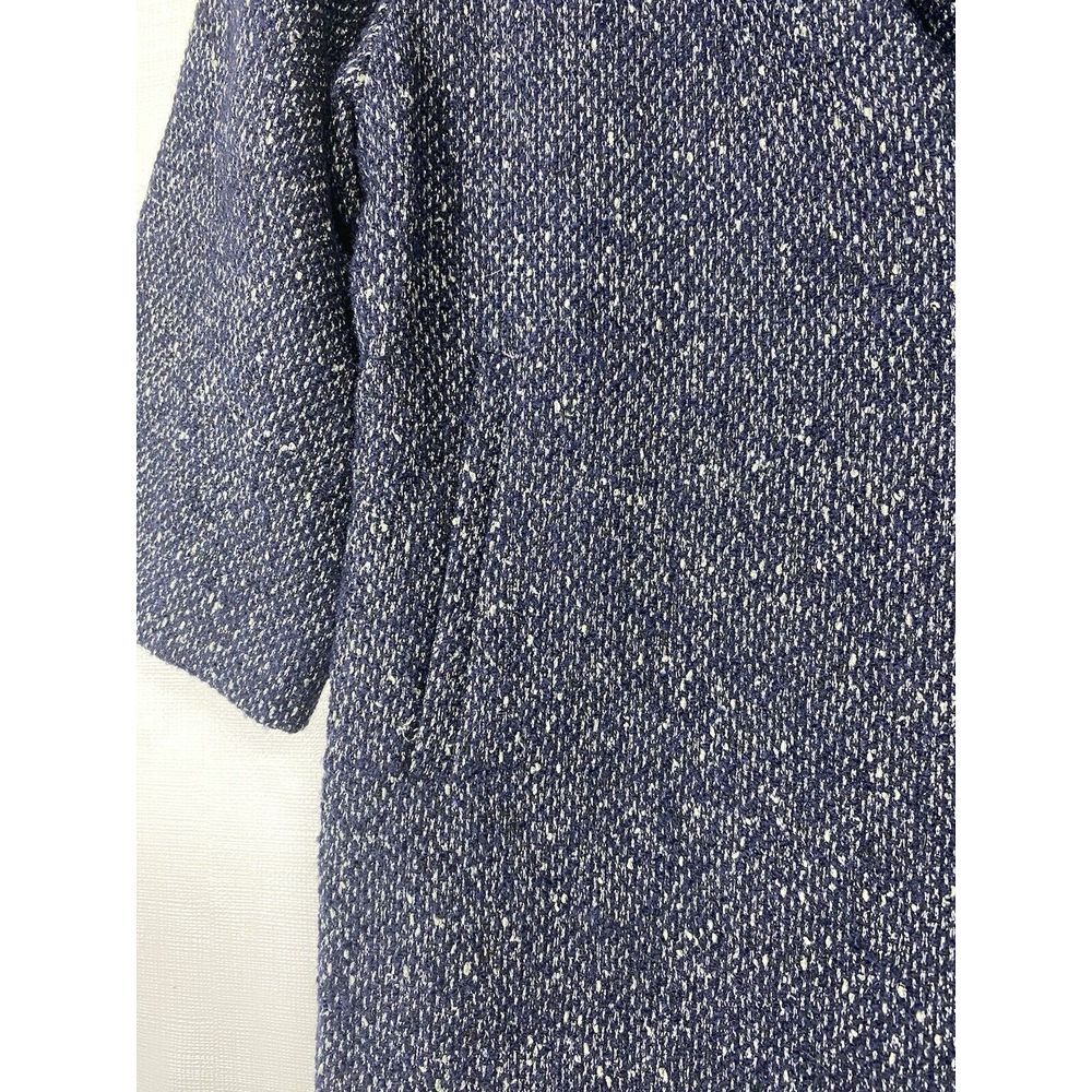 CAbi Women Blair Pea Coat Sz XS Dark Blue Tweed Wool Blend Jacket Herringbone‎ - Picture 3 of 7